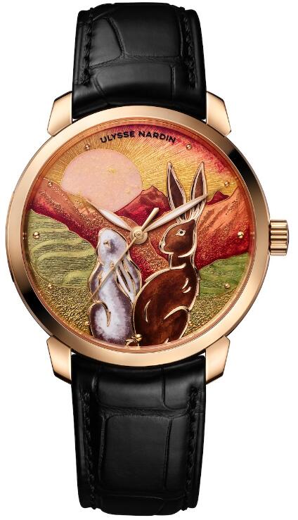 Ulysse Nardin Classico Rabbit Champleve Enamel 8152-111LE-9E-RABBIT/1A Replica Watch